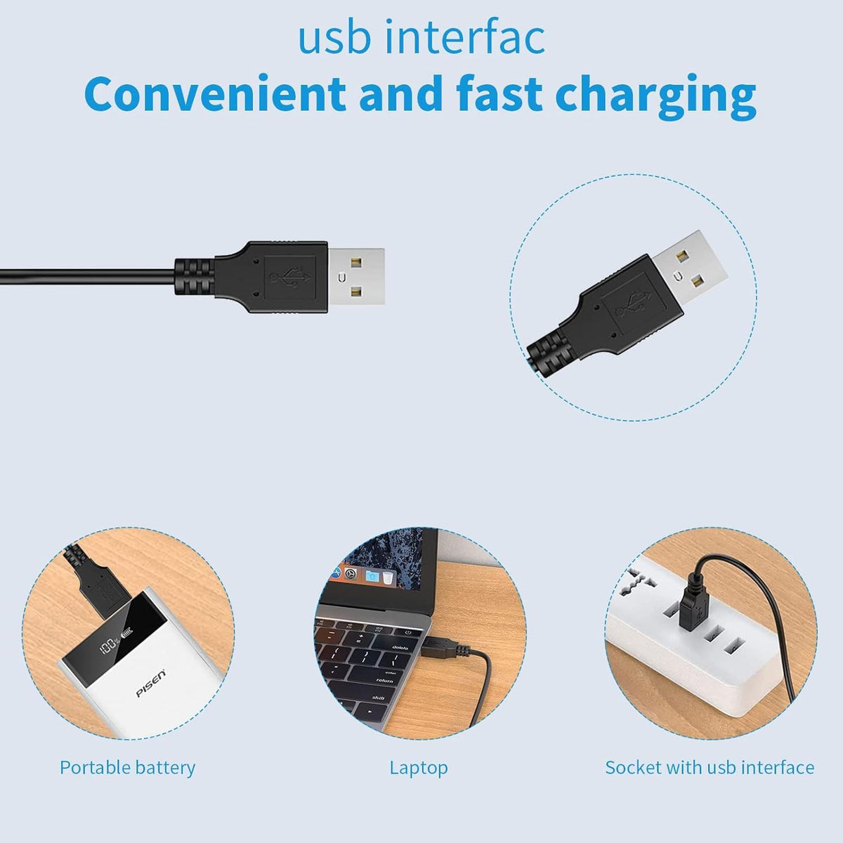 Universal Hair Clipper Charger USB Power Adapter for Professional Clippers