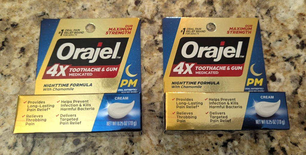 Orajel Nighttime Toothache & Gum Pain Relief Gel - 2 Pack, 0.25oz