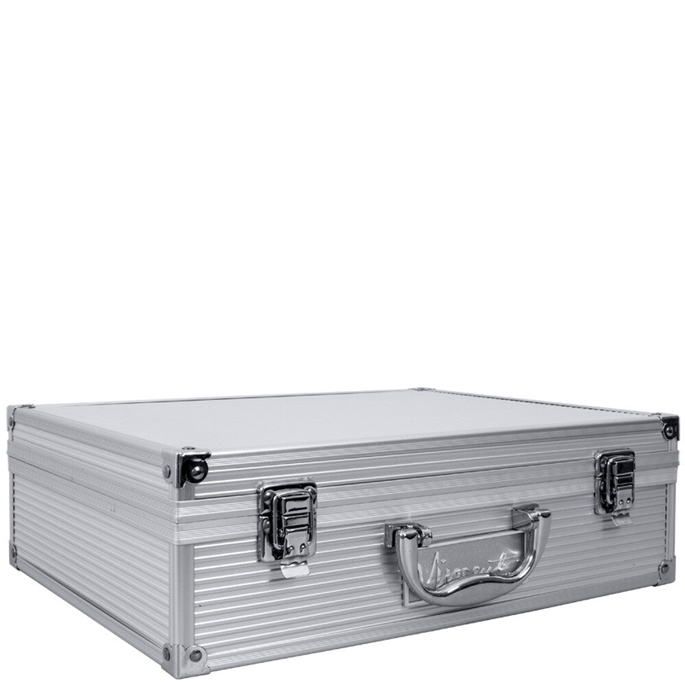 Hair Clipper & Trimmer Travel Case - Compact Silver Organizer for Salon Tools