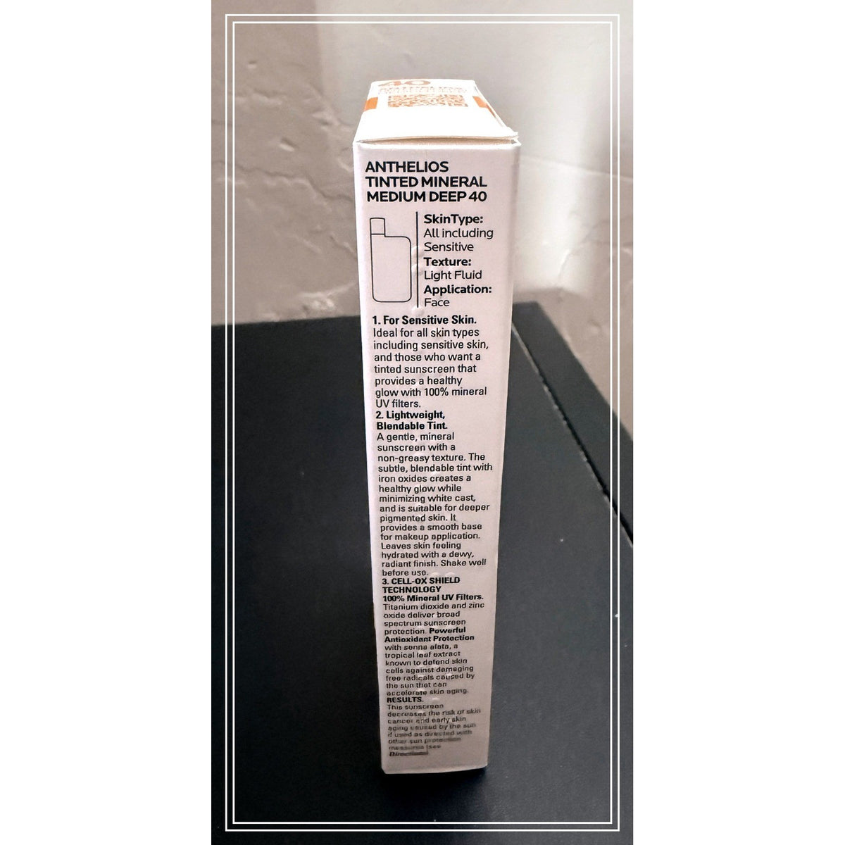 Mineral Sunscreen SPF 40 Tinted Face Sunblock for Sensitive Skin