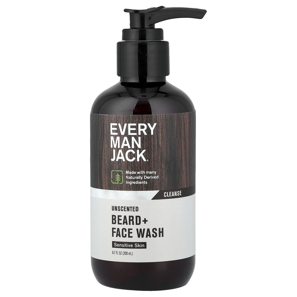 Sensitive Skin Beard and Face Wash - Unscented, 6.7 fl oz