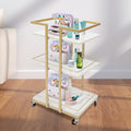 Multi-Purpose Household Storage Cart with 3 Shelves on Wheels