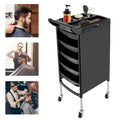 Salon Trolley Cart with 5 Drawers and Side Trays - Mobile Beauty Storage