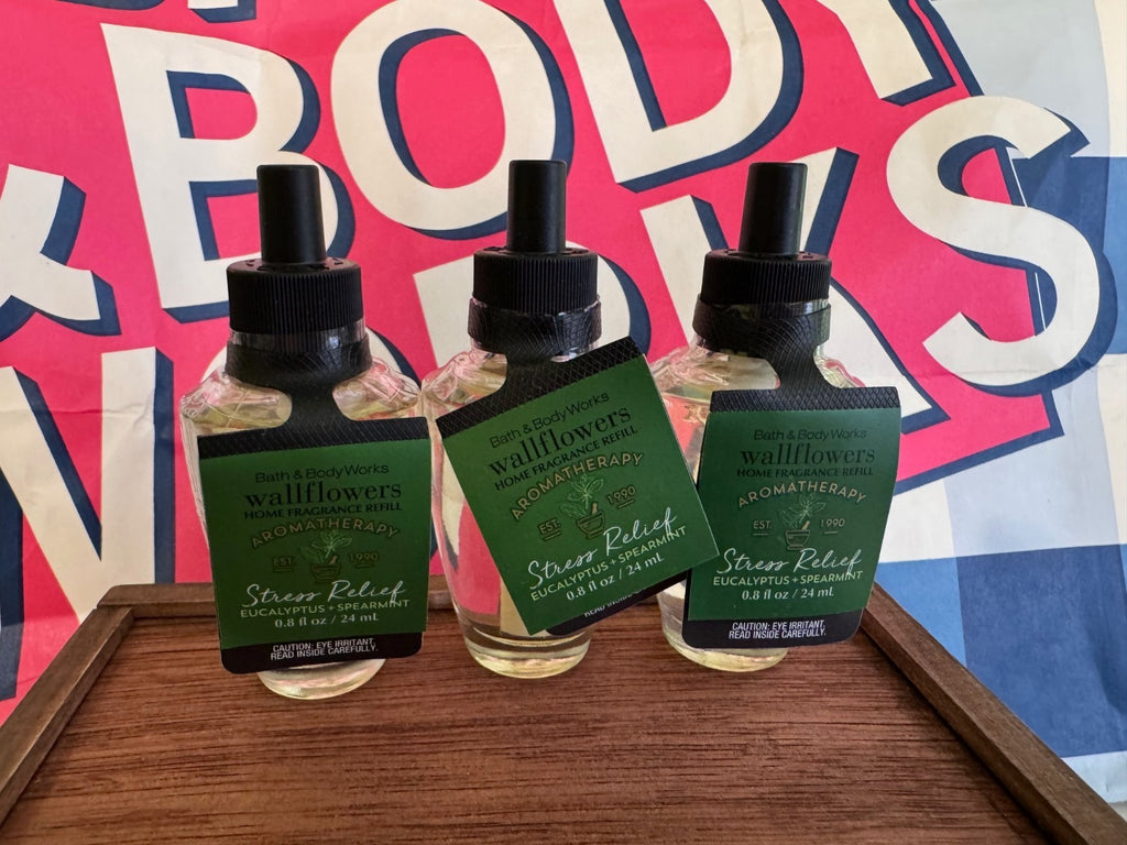 Wallflower Refill Bulbs Stress Relief Eucalyptus Spearmint Set of 3