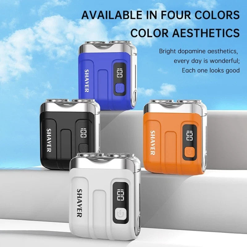 Mini Electric Smart Beard Trimmer with Dual Blades & Digital Display