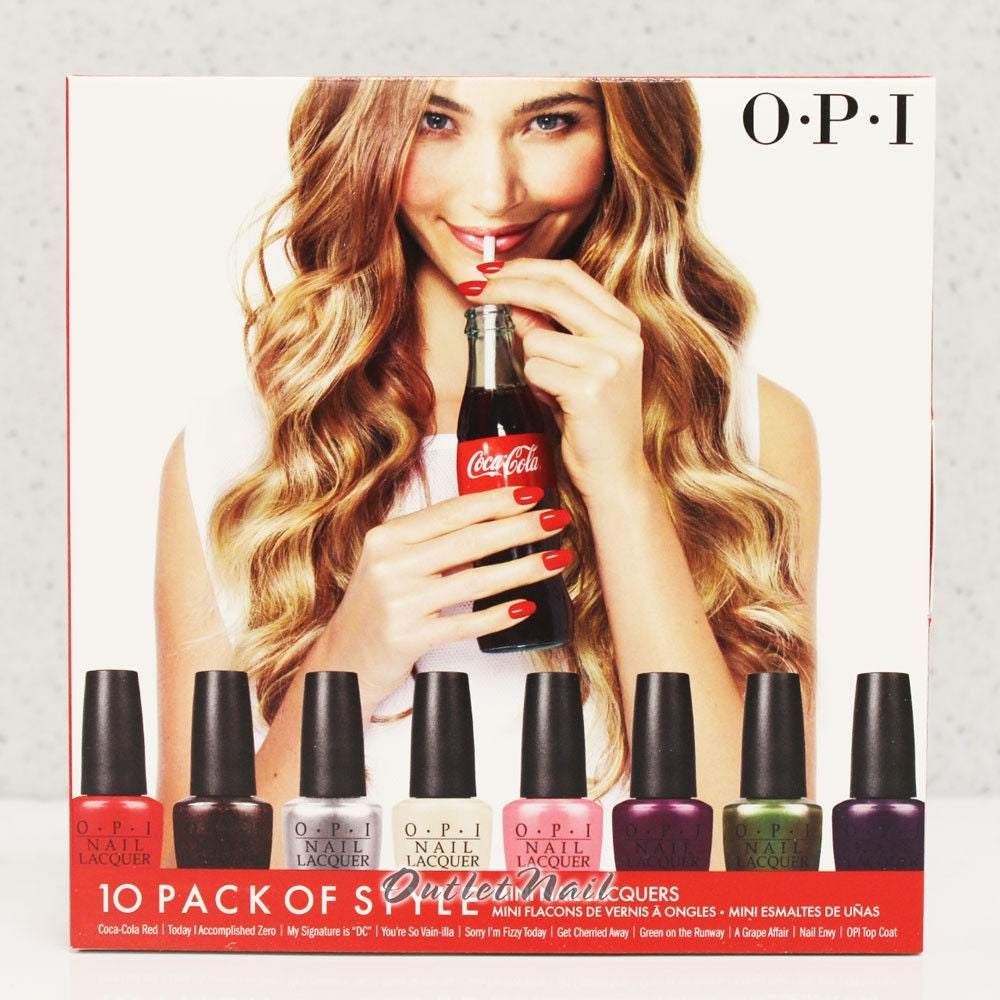 OPI Coca-Cola Mini Nail Polish Set - 10 Shades in 3.75mL Bottles