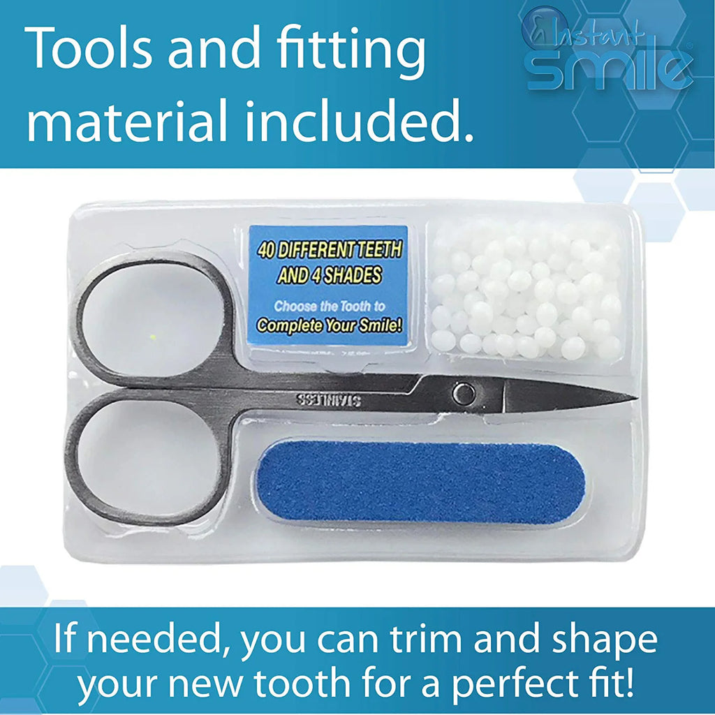 Temporary Tooth Replacement Kit for Missing Teeth - Natural Look, Multi Shade