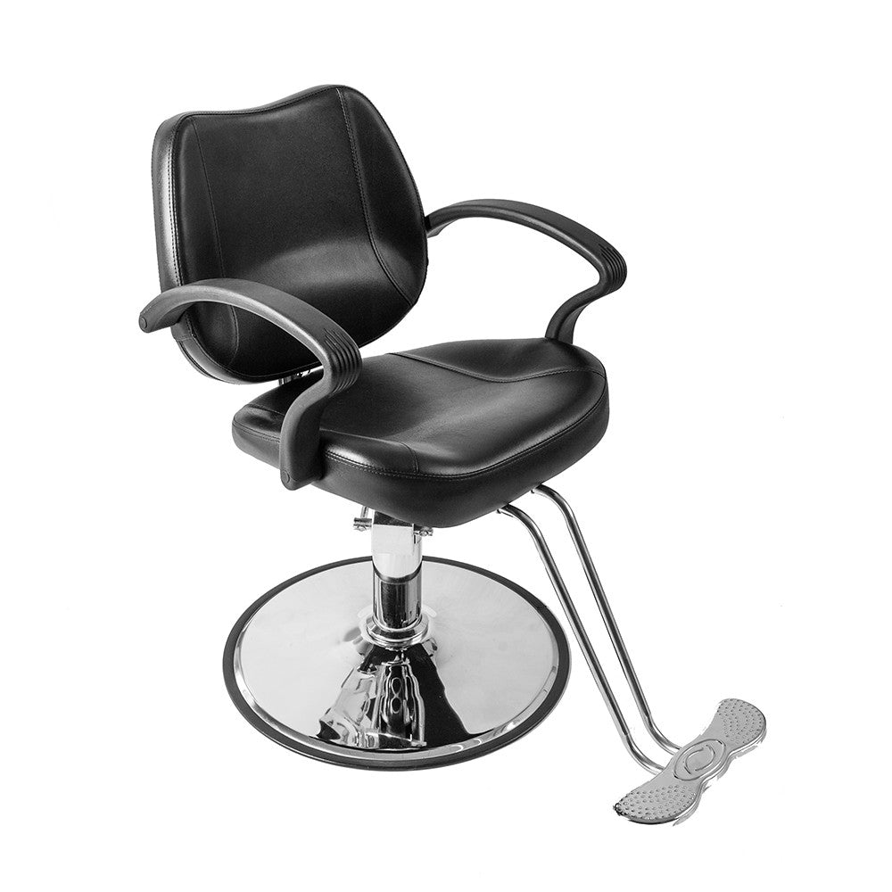 Salon Barber Chair with Hydraulic Pump Adjustable Height Swivel Black