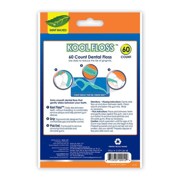 Dental Floss Picks Mint Waxed 120 Count - Easy Grip for Daily Oral Care