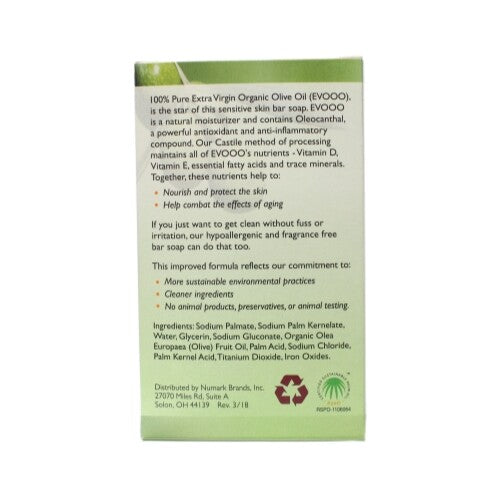 Castile Olive Oil Soap - Gentle Skin Care for Infant & Adult 3.7 Oz