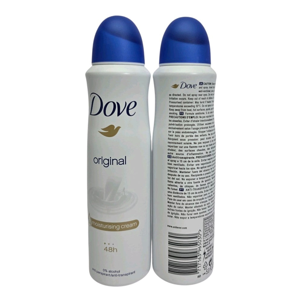 6 Pack Deodorant Spray - Original 5oz / 150ml with Blue Cap