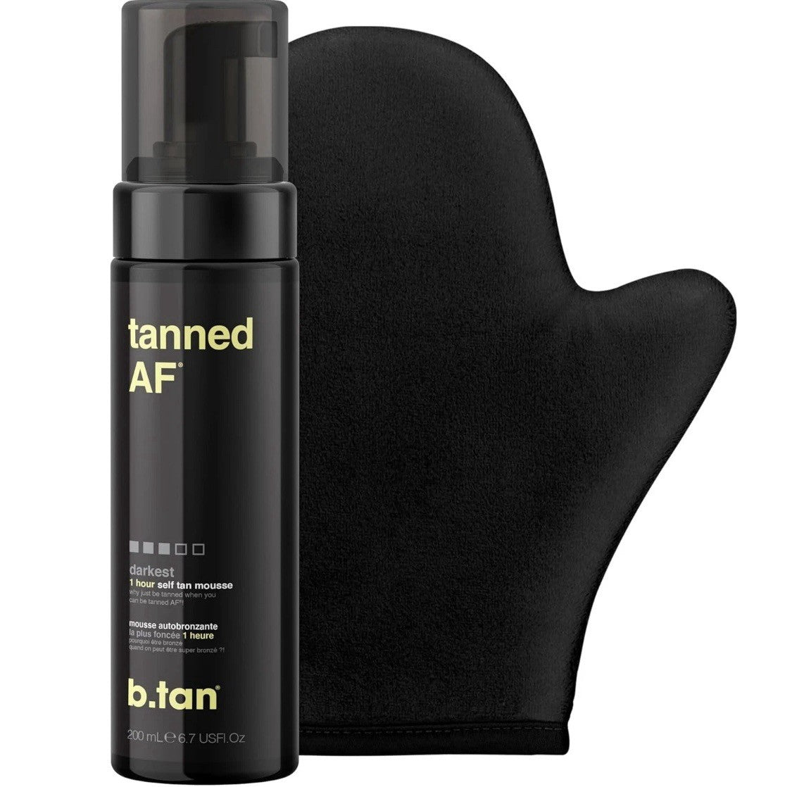 Self Tanner Set with Ultra Dark Mousse & Applicator Mitt - Vegan, Fast-Acting, Streak-Free