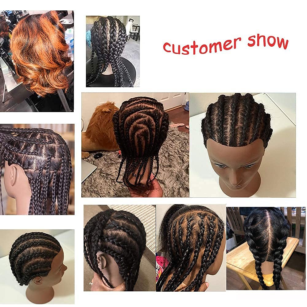 16 Inch Human Hair Mannequin Head for Hairdressing Training & Styling Practice