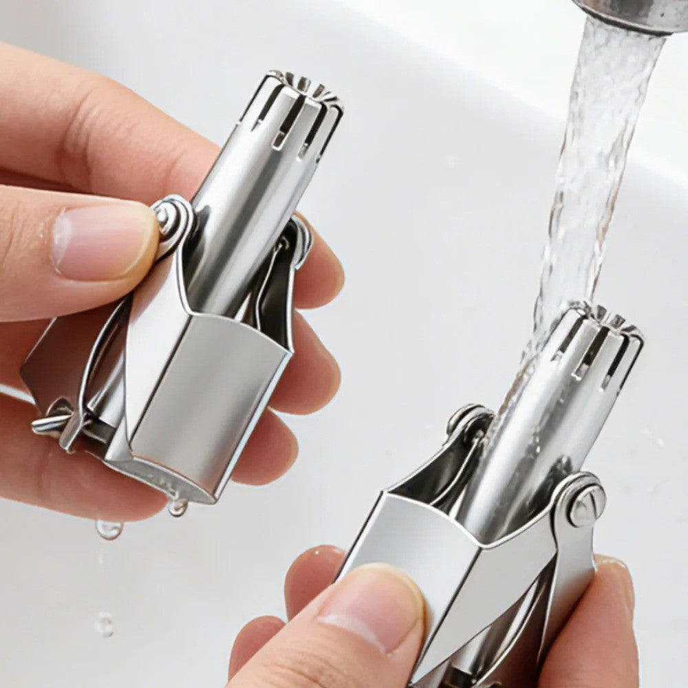 Manual Nose Hair Trimmer Stainless Steel Unisex Grooming Tool Washable Portable