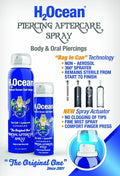 H2Ocean Piercing Aftercare Spray 1.5oz - Gentle Body & Oral Piercing Care