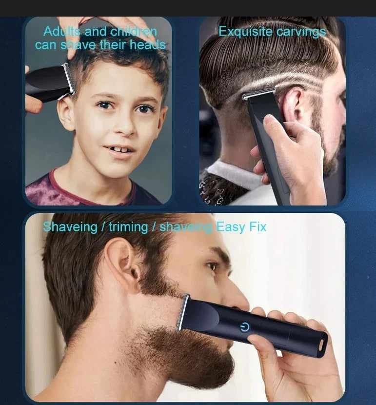 Rechargeable Men's Electric Beard Trimmer with Adjustable Cutter Head USB Charging