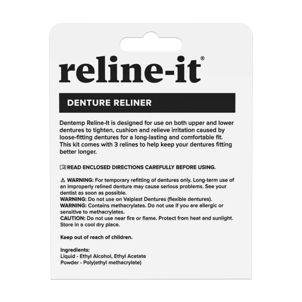 Denture Reline Kit - Advanced Formula 3 Pack for Upper & Lower Dentures