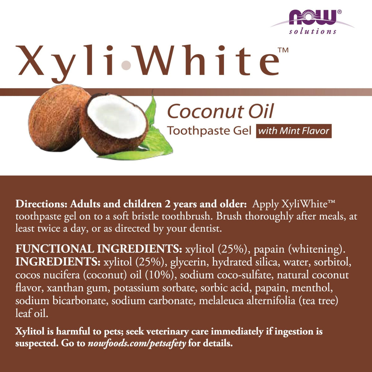 Fluoride-Free Toothpaste Gel with Xylitol 6.4oz Natural Fresh Flavor Vegan