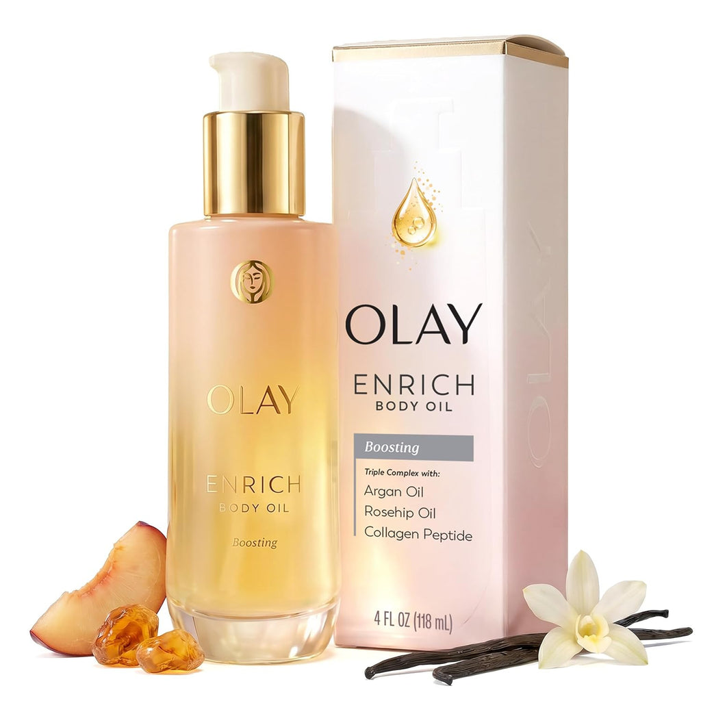 Body Oil with Argan & Rosehip Oil for Skin Hydration and Fragrance - 4 Fl Oz