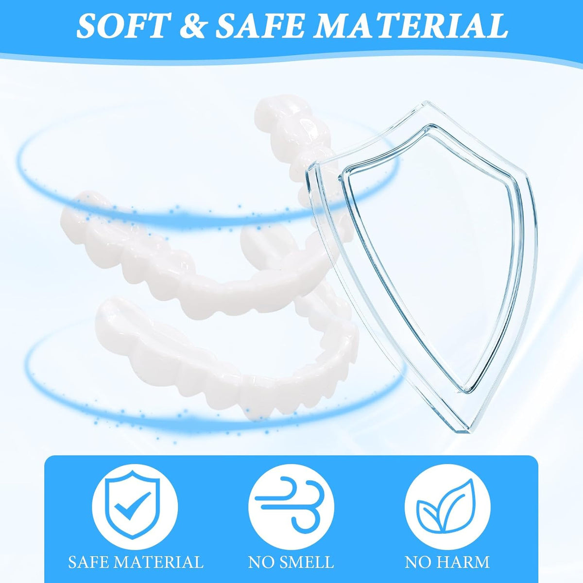 Snap-On Veneers for Men and Women - Natural Look Teeth Enhancer, Portable & Easy to Use