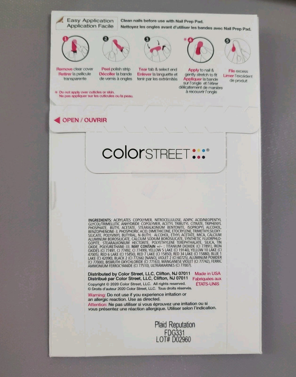 Color Street Nail Polish Strips - Plaid Reputation Retired Set