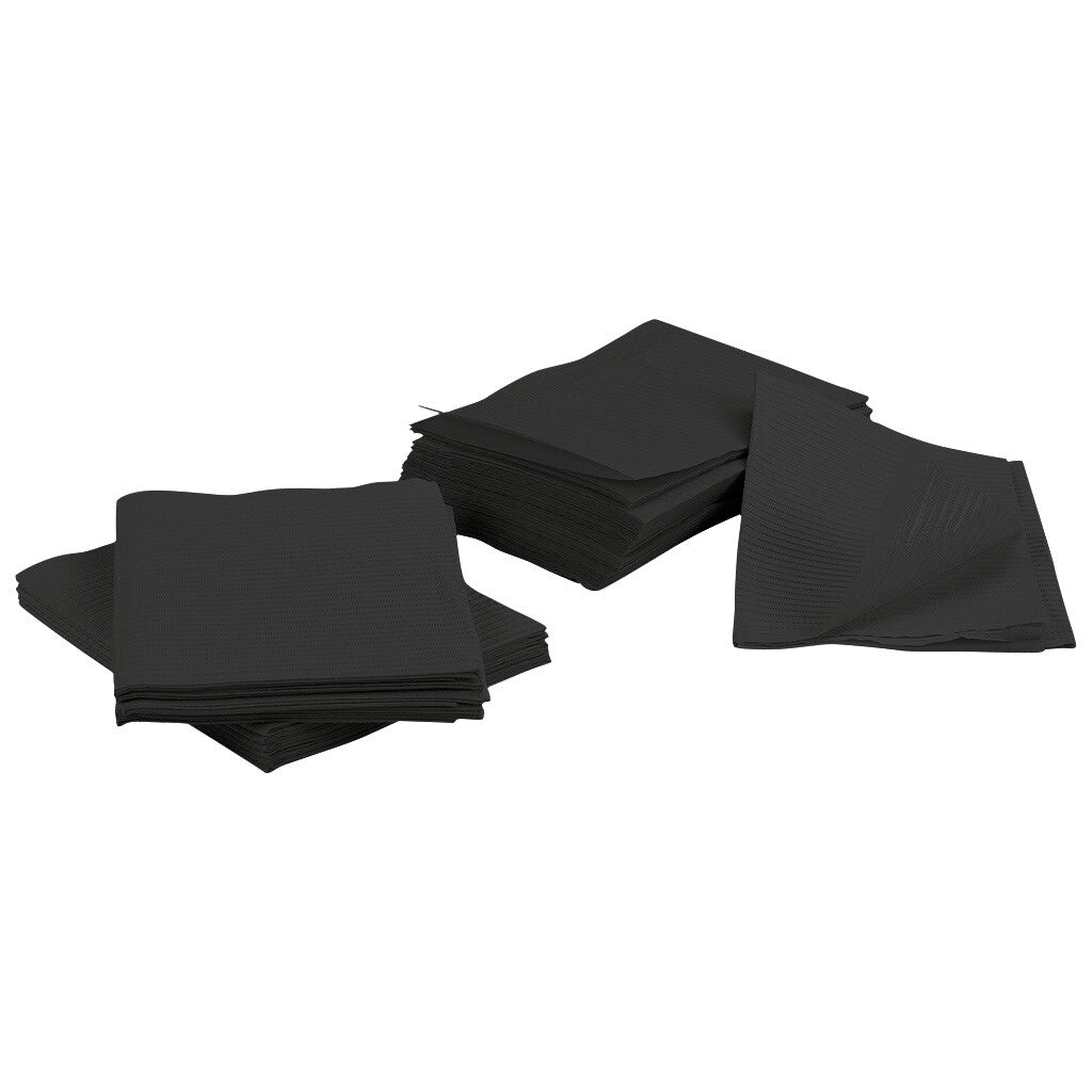 Disposable Black Dental Bibs 1000 Pack - Waterproof Paper Covers for Dental & Medical Use