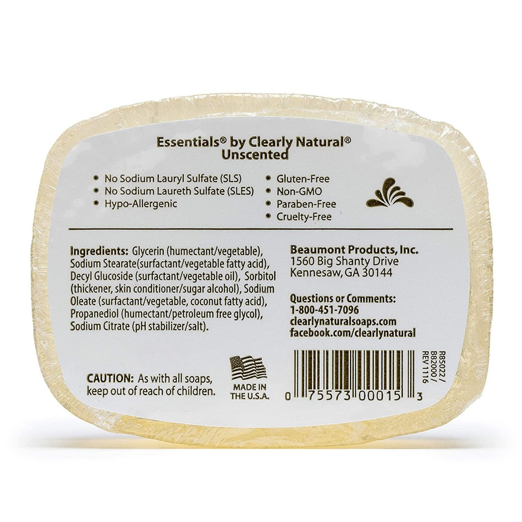 Glycerin Bar Soap Unscented 4oz Pack of 12 for Hydrating Skin
