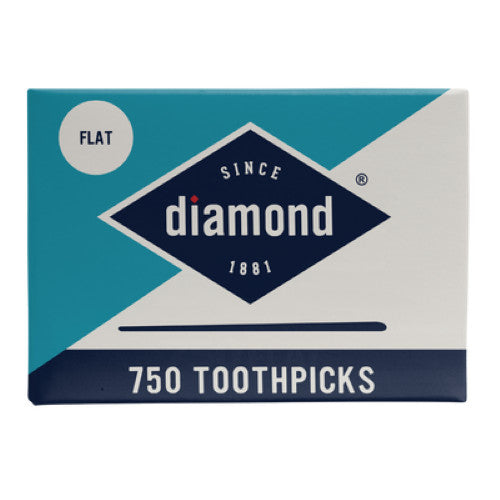 Diamond Flat Toothpicks 750 Count - Multipurpose Household & Baking Tool