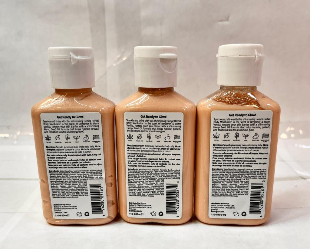 Mini Herbal Body Moisturizer Set - Glow Getter 2.25 oz, Lot of 3