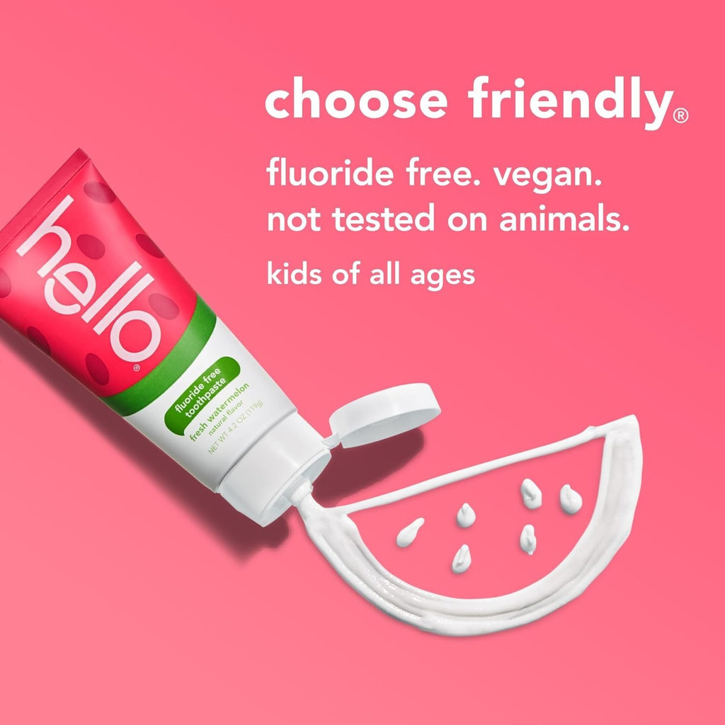 Kids Watermelon Toothpaste 4.2 oz Fluoride-Free Gentle Oral Care