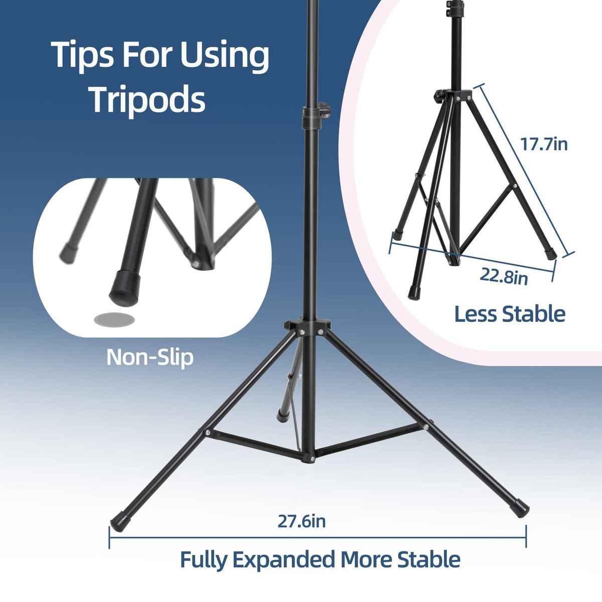 Tall Wig Stand Tripod for Mannequin Head, Adjustable & Stable Hair Styling