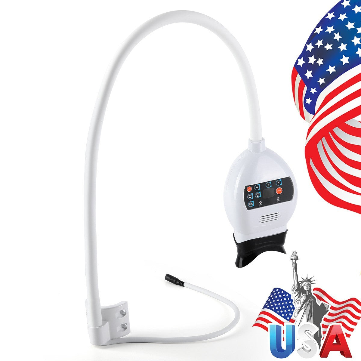 Dental Whitening Light with Goggles Triple Color LED for Teeth & Oral Examination