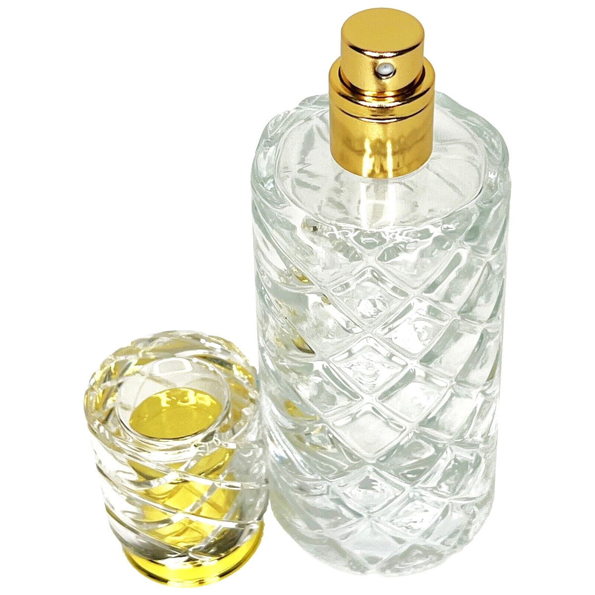 50ml Thick Glass Perfume Spray Bottle with Unique Ichthys Design