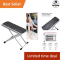 Adjustable Pedicure Foot Stand with Toe Separator - Foldable, Non-Slip Black