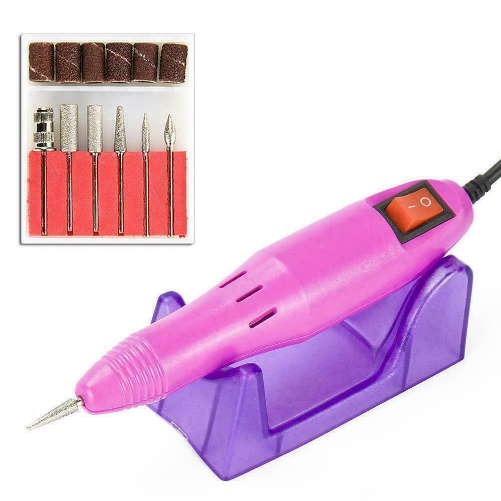 Electric Nail Drill Machine for Manicure Pedicure Acrylic Nails Pink