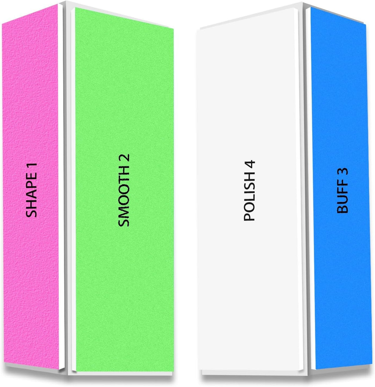 4-Way Nail Buffer Block Set - 2 Pcs for Shaping, Smoothing, Buffing & Polishing