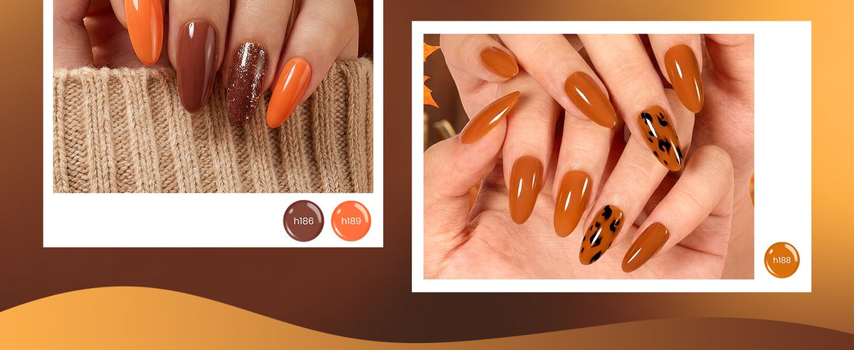 Fall Colors Gel Nail Polish Set - 6 Cozy Autumn Shades for DIY Manicure