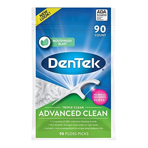 Dental Floss Picks - No Break & No Shred, 90 Count