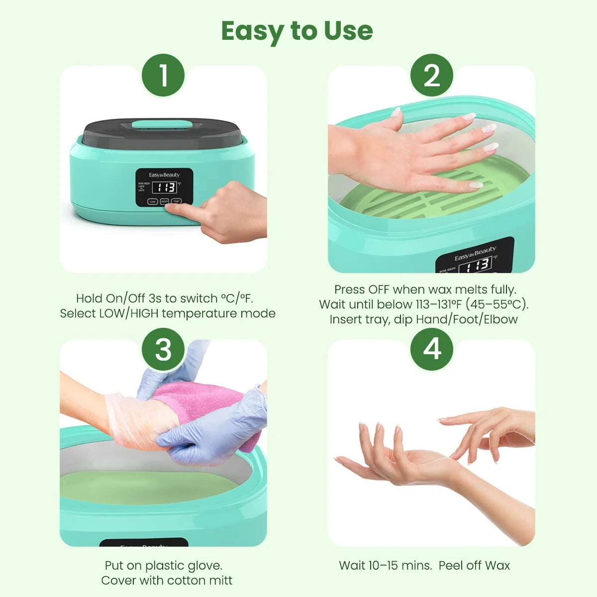 Paraffin Wax Machine for Hands and Feet - Digital Temperature Control, 3000ml Capacity
