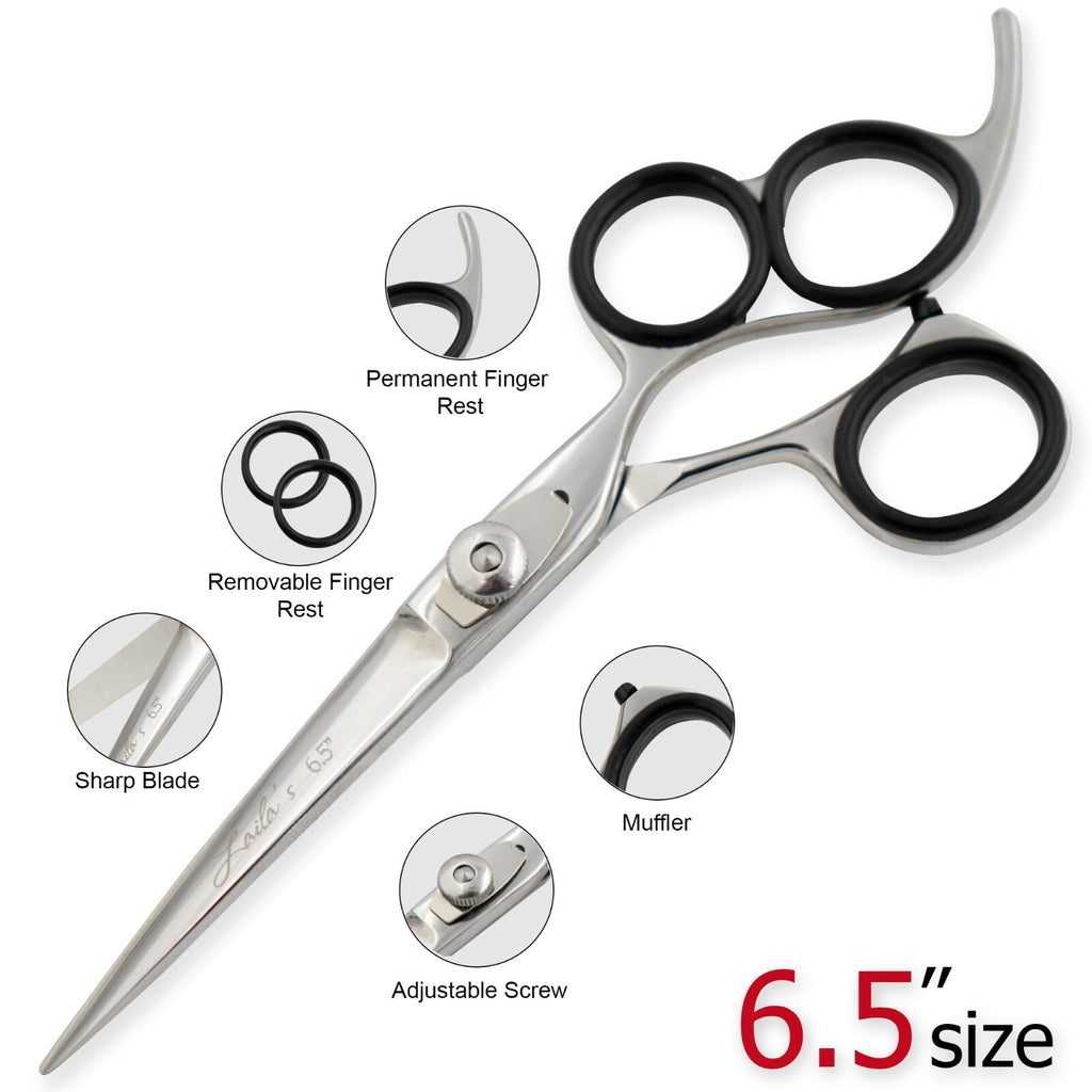 Professional Barber Hair Cutting Scissors 6.5 inch with Ergonomic Handle