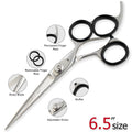Professional Barber Hair Cutting Scissors 6.5 inch with Ergonomic Handle