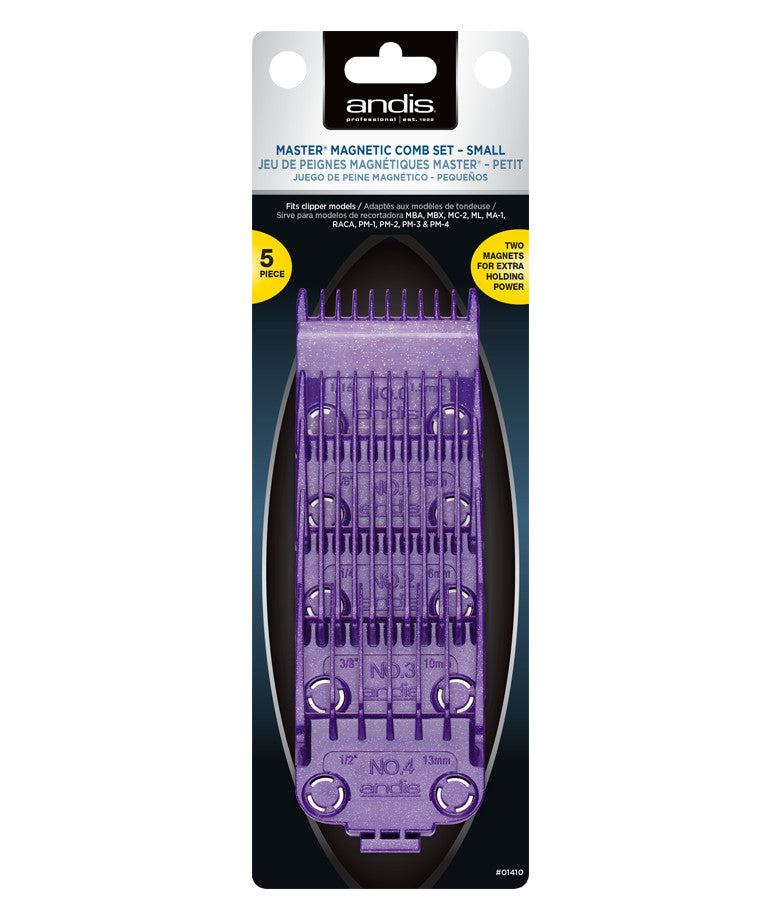 Dual Magnet Small Hair Clipper Comb Set for Accurate Hair Cutting - 5 Sizes