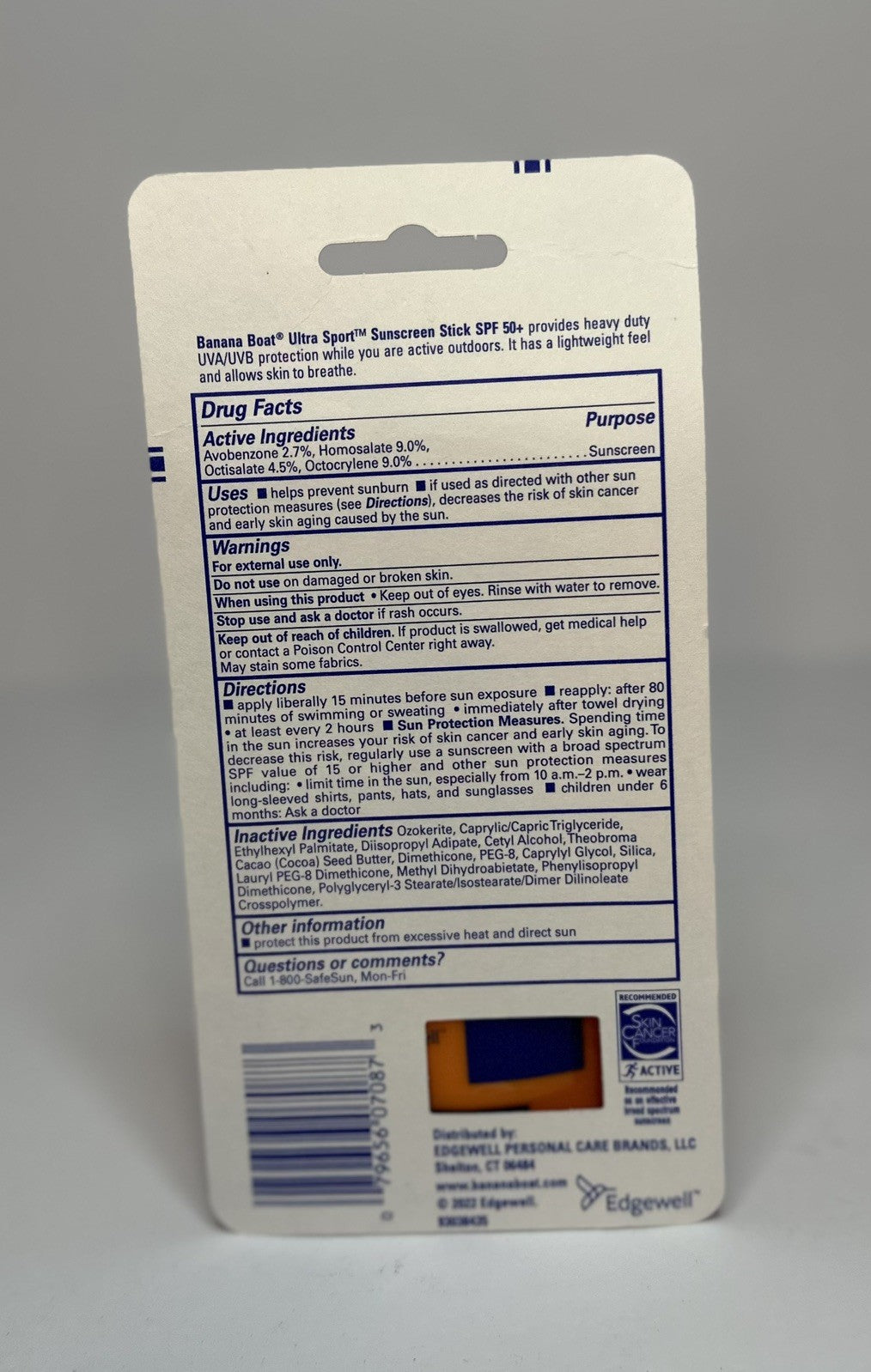 SPF 50+ Sunscreen Stick for Sports & Outdoor Protection 1.5 oz