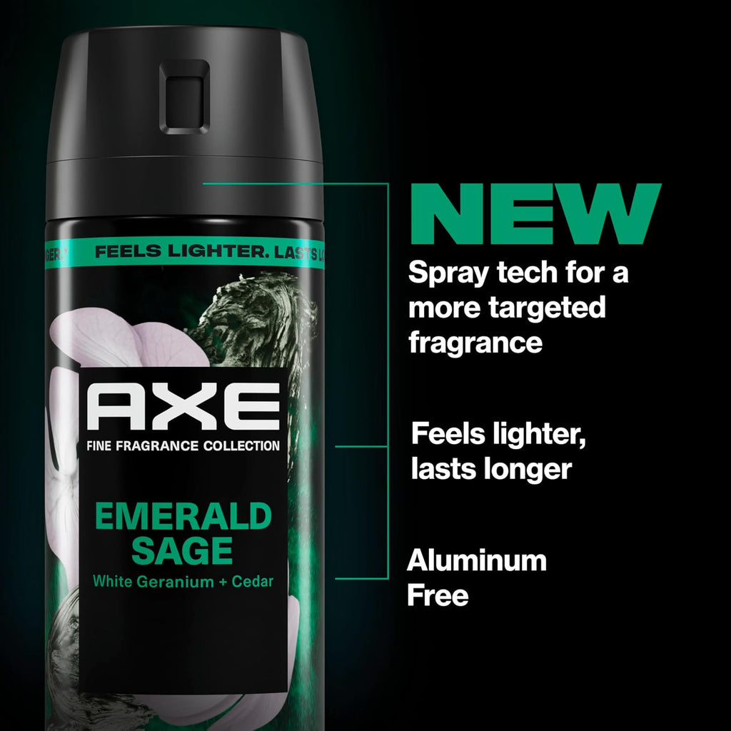 Axe Emerald Sage Body Spray - 2.9 oz Premium Fragrance for Men