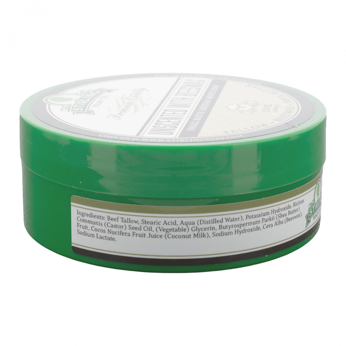 Unscented Beeswax Shave Soap - 5.8 oz, Gentle & Protective for Sensitive Skin