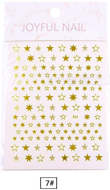 3D Nail Sticker Decal Set for Nail Art DIY Waterproof Nail Decor - US Stock