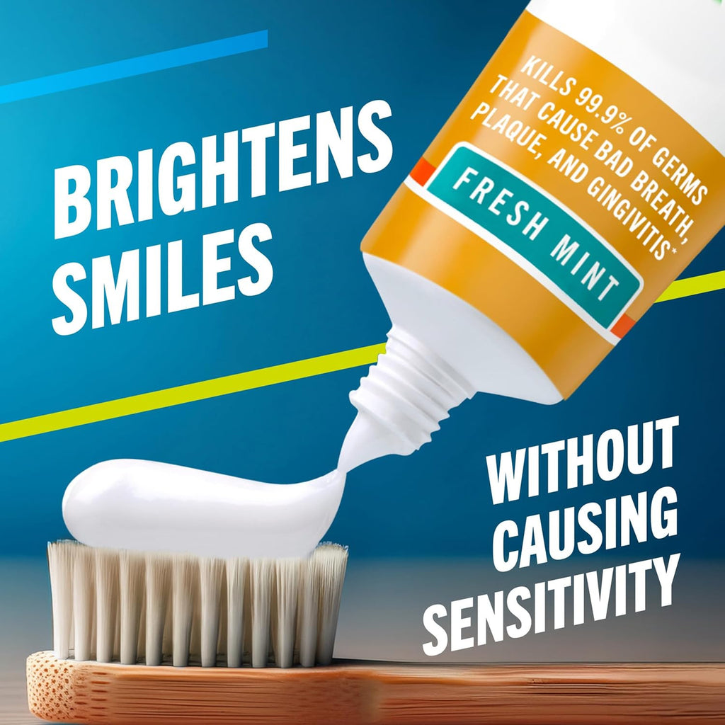 Deep Clean Toothpaste with Fluoride for Germs, Plaque & Gingivitis - Fresh Mint 4 Oz 2-Pack