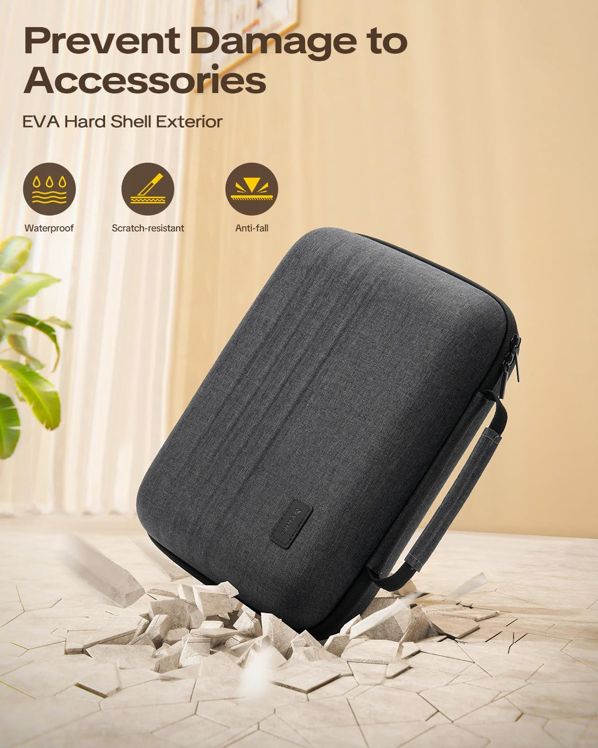 Hard Hair Clipper Case for Barber Salon Travel Storage Black