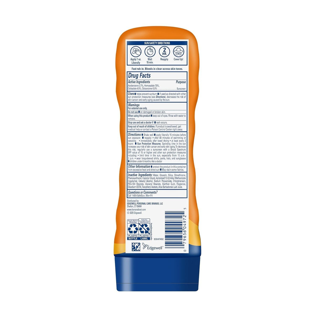 Sport SPF 50 Sunscreen Lotion 8 Fl Oz Water & Sweat Resistant Sunblock