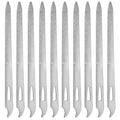 10-Pack Stainless Steel Nail Files with Curved Pointed Tip for Natural & Artificial Nails